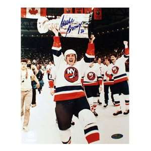  Mike Bossy With Cup Over Head 16X20