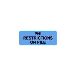  Phi Restrictions Label