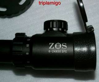 ZOS 6 24X50ESF IR R19 Military Tactical Rifle Scope  