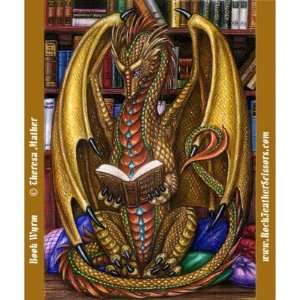  Book Wyrm Reading Dragon Mousepad