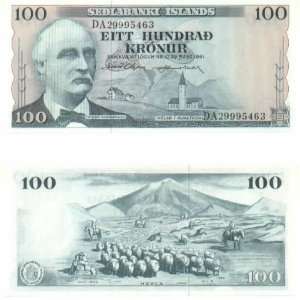  Iceland L.1961 100 Kronur, Pick 44a 