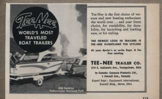   Vintage Ad Tee Nee Boat Trailers Old Faithful Geyser Youngstown,Ohio
