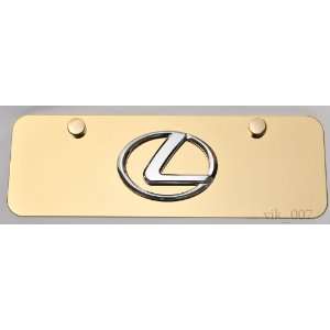  Lexus 3D logo on GOLD plated License Plate, NEW 