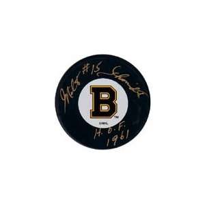 Milt Schmidt Autographed/Hand Signed Boston Bruins Hockey Puck