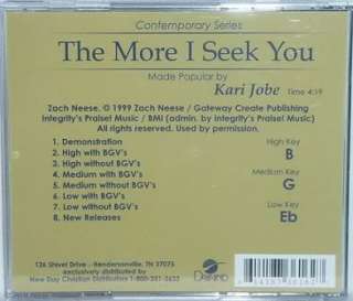 Kari Jobe The More I Seek You NEW Accompaniment CD  