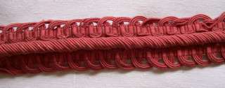 Antique French Passementerie Trim Med. Pink Coreded  