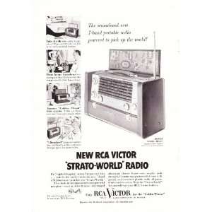   RCA Victor Strato World 3BX671 7 Band Radio Original Vintage Print Ad