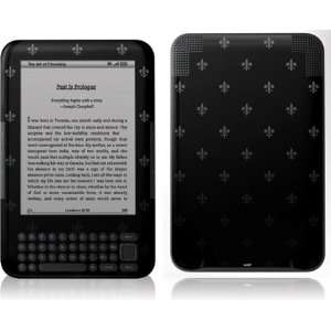  Grey Fleur de lis Fade to Black skin for  Kindle 3 
