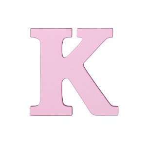  8 Inch Wall Hanging Wood Letter K Pink Baby
