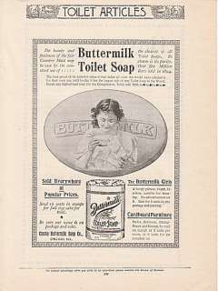 1895 Cosmo Buttermilk Soap Co Ad Fair Country Maids  