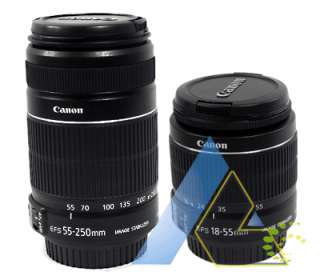 Canon EOS 7D 18MP DSLR Body+18 55mm II & 55 250mm II Twin Lens Kit+1 