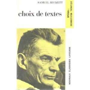  Choix de textes Beckett Samuel Books