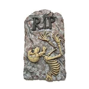 RIP 3 D Skeleton Tombstone Wall Decoration ~ Halloween Decorations 