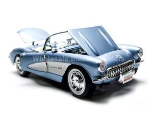 Brand new 118 scale diecast car model of 1957 Chevrolet Corvette Die 