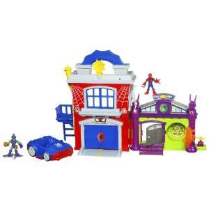   Crime Fighter Headquarter With Spider Man Green Goblin Toys & Games