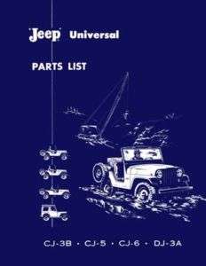 1953 1961 1962 1963 1964 JEEP Parts Book List Guide  