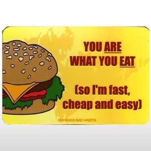    RM059   YOU ARE WHAT YOU EAT Refrigerator Magnet Toys & Games