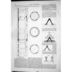 Engineering 1883 Contracts Open Wrought Iron Cylinder Beacons Wheel 