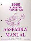   and Trans Am Assembly Manual useful for 1978 1979 1981 Pontiac