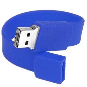  256MB USB Wristband Flash Drive (Blue) Electronics