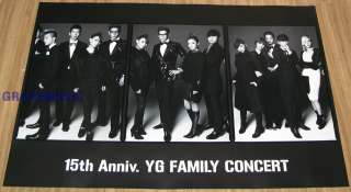 BIGBANG 2NE1 15TH Anniv.YG Family Concert OFFICIAL 3 POSTER SET SEALED 