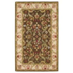   EL05 Brown with Ivory Border 9 X 12 Area Rug