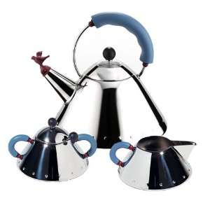  Alessi Set of 9096 and 9097 and 9093 9093/96/97 Tea Set 
