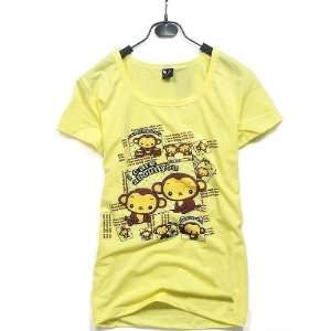 com Succubus Cuty Fashion Woman Girl Lady Cotton T shirt Yellow Cuty 