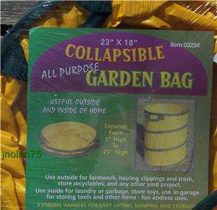 Collapsible Self Standing All Purpose Yard Garden Bag  