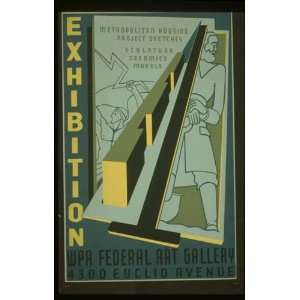  WPA Poster ExhibitionMetropolitan housing project sketches 