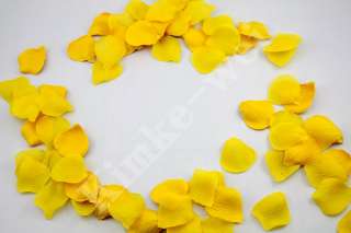   yellow silk rose petals which will add a floral finishing touch