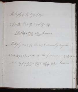 1807~Mathematics~Vulgar Fractions~3 Direct~Manuscript~Handwritten 