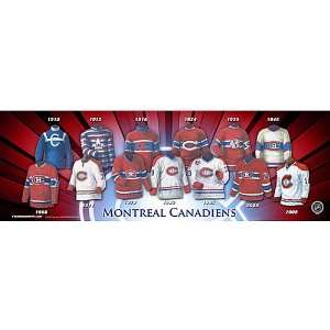   Montreal Canadiens 10x30 Jersey Evolution Plaque