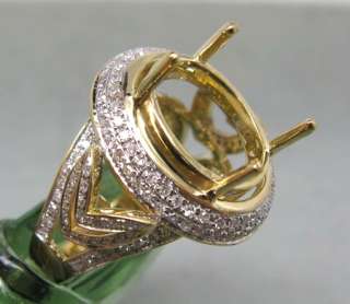 OVAL SOLID 14K Y/GOLD DIAMOND SETTING SEMI RING MOUNT  