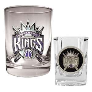  Sacramento Kings NBA Rocks Glass & Square Shot Glass Set 