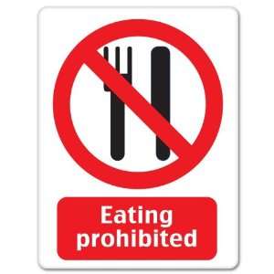  Eating Prohibited No Food sign sticker decal 4 x 5 