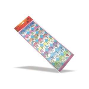    Multicolor Paper Aleph Bet Hologram Stickers 