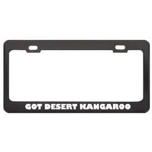 Got Desert Kangaroo Rat? Animals Pets Black Metal License Plate Frame 