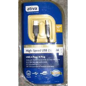  Ativa Activa Gold Series Hi Speed USB 2.0 Cable, Black, 10 