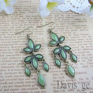 Fashion Jewelry Earrings Green long money earrings  
