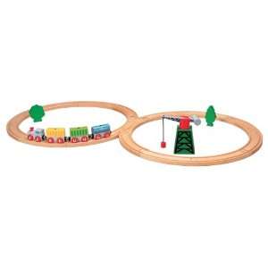   Complete First Railway 22 pc. Set Wooden Toy Train Set Toys & Games