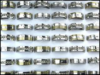 wholesale jewelry 50pcs MIx TOP Stainless Steel Rhinestone Fashion 