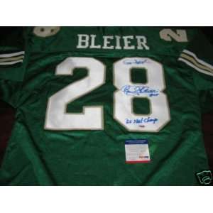  Rocky Bleier Autographed Uniform   Notre Dame Green Jsa 