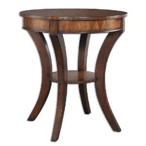   Table Richly Antiqued, Sunwashed Pecan Finish Over Inlay Zebra Wood