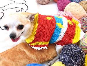 XXS XS Handmade crochet Dog Puppy Shirt Clothes Sweater D869 Chihuahua 