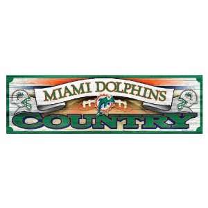  NFL Miami Dolphins 9 by 30 Wood Sign