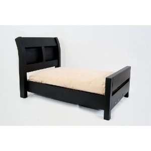  Black Chelsea Wood Bed Frame w/Cushion for Dog Cat Puppies 