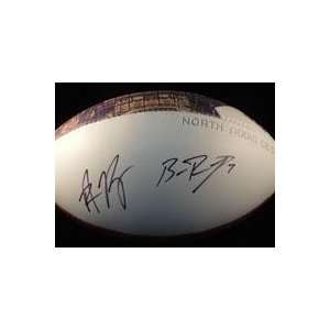  Signed Ben Roethlisberger and Aaron Rodgers Football 