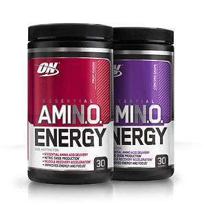 Optimum Essential Amino Energy Fruit Fusion or Grape Brand New Muscle 
