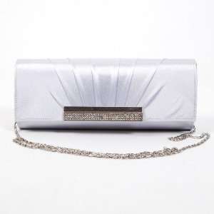  Lady Elegant Clutch Bag Tote Handbag Chain Silver Beauty